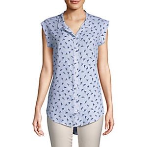 Per Se Blouse with Birds